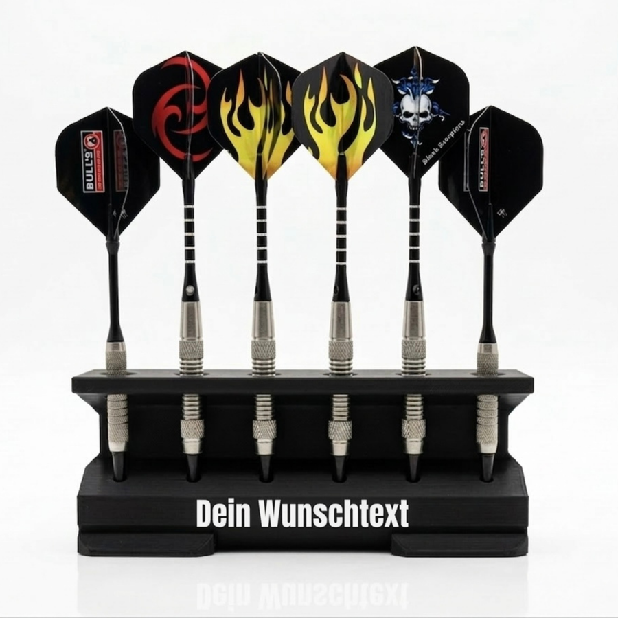 Dartständer für 6 Dartpfeile – Wunschname & Wunschfarbe