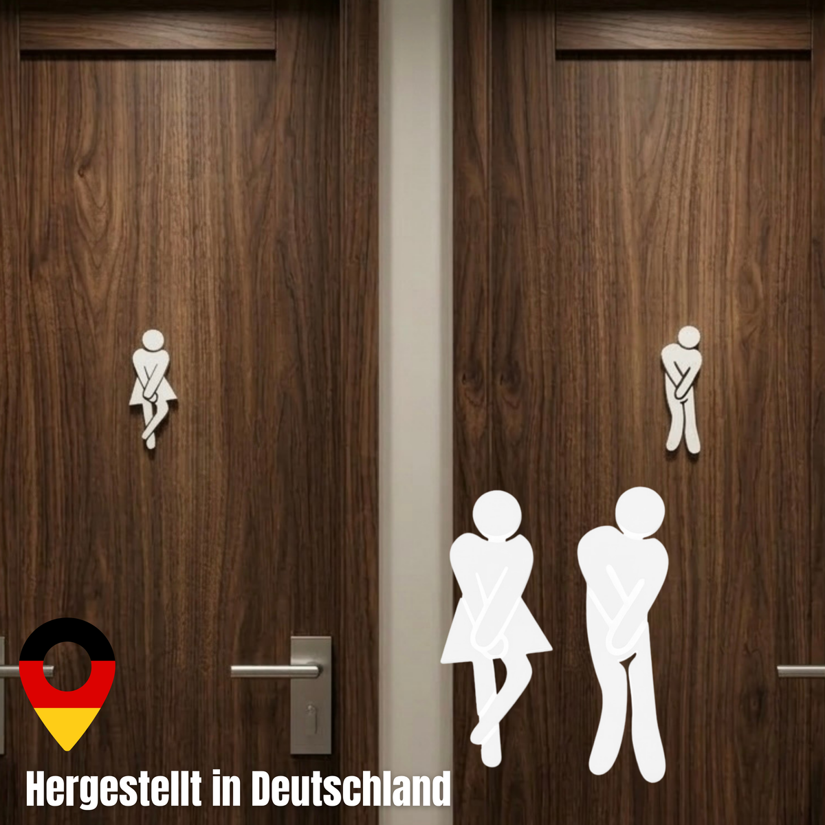 WC-Türschild-Set Dame & Herr – 8 Farben